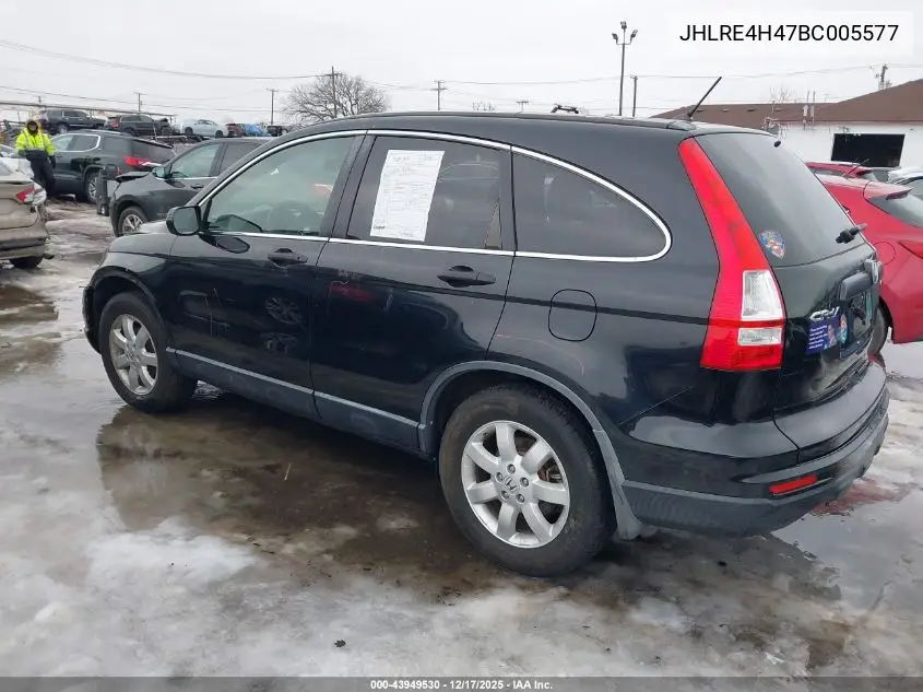 JHLRE4H47BC005577 2011 Honda Cr-V Se