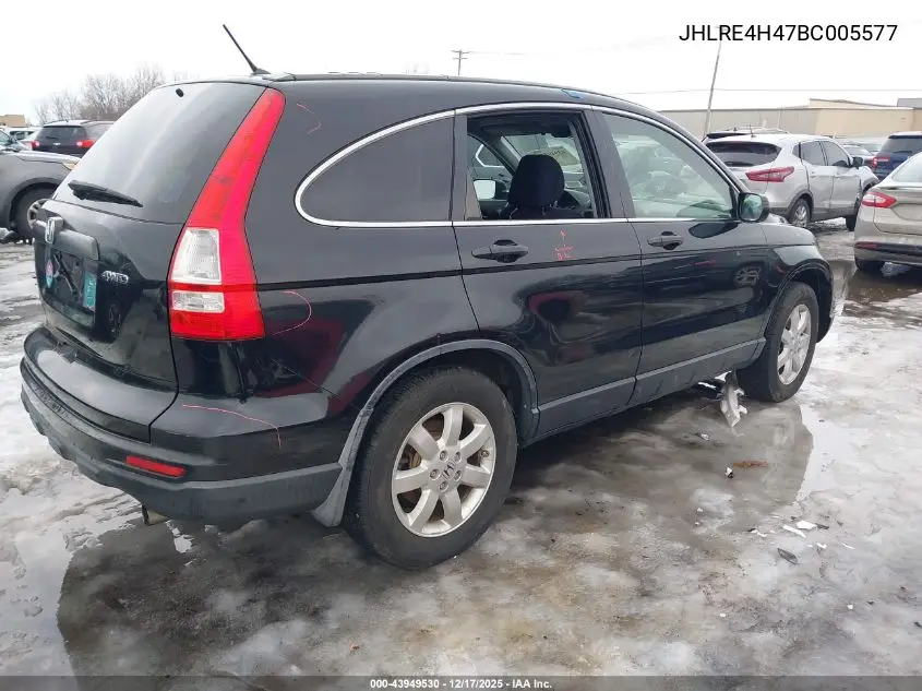 JHLRE4H47BC005577 2011 Honda Cr-V Se