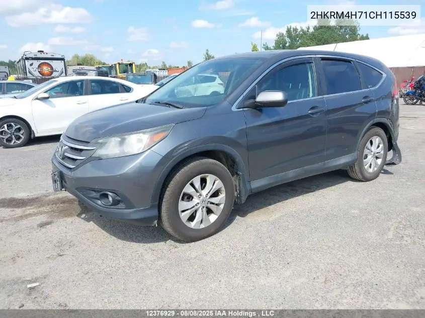 2HKRM4H71CH115539 2012 Honda Cr-V Ex-L