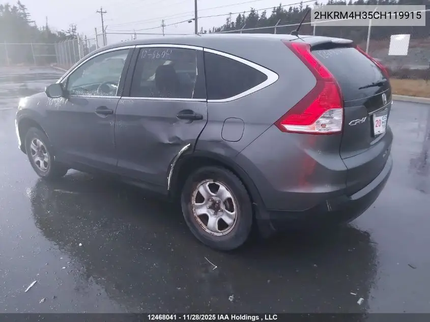 2HKRM4H35CH119915 2012 Honda Cr-V Lx