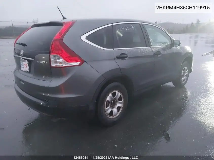 2HKRM4H35CH119915 2012 Honda Cr-V Lx