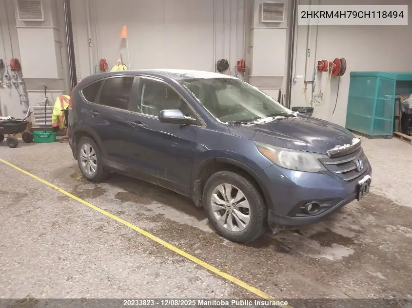 2HKRM4H79CH118494 2012 Honda Cr-V Ex-L