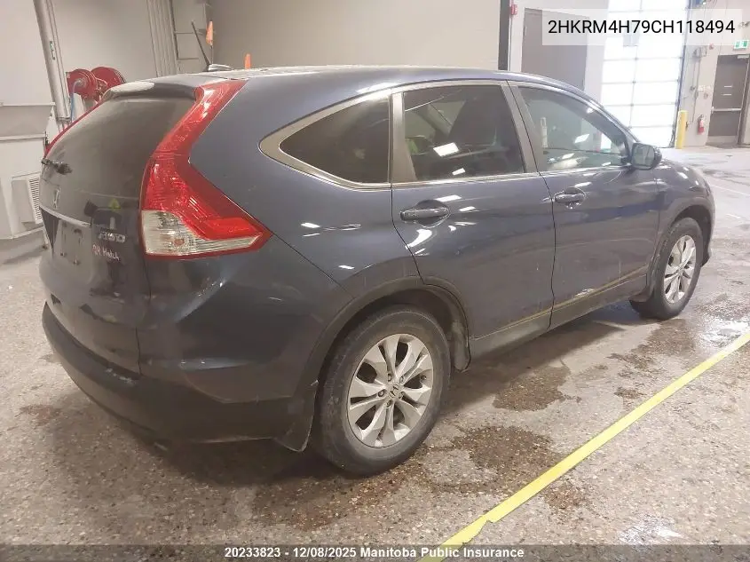 2HKRM4H79CH118494 2012 Honda Cr-V Ex-L