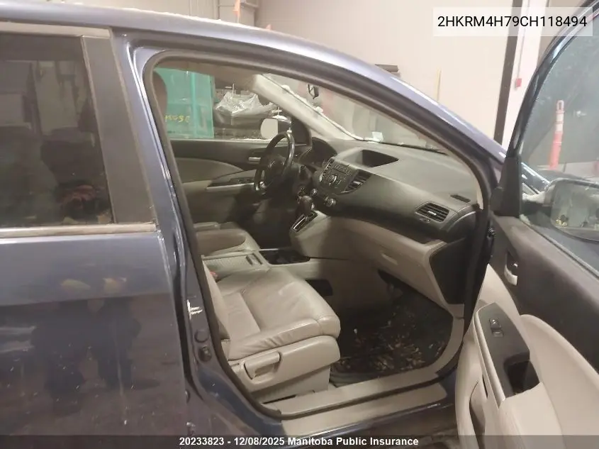 2HKRM4H79CH118494 2012 Honda Cr-V Ex-L