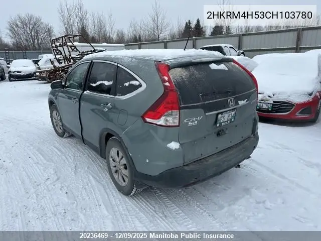 2HKRM4H53CH103780 2012 Honda Cr-V Ex