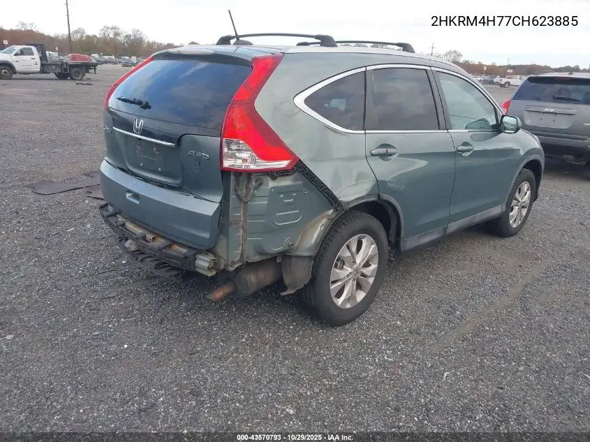 2HKRM4H77CH623885 2012 Honda Cr-V Ex-L
