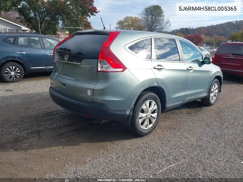 5J6RM4H58CL005365 2012 Honda Cr-V Ex