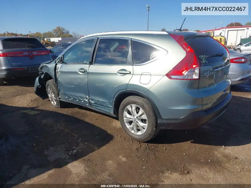JHLRM4H7XCC022467 2012 Honda Cr-V Ex-L