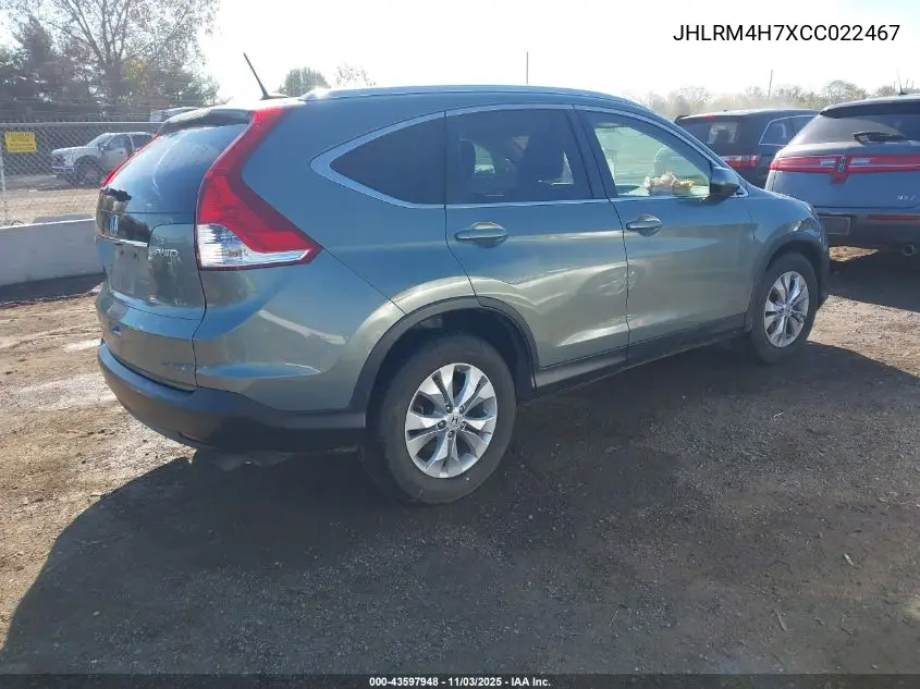 JHLRM4H7XCC022467 2012 Honda Cr-V Ex-L