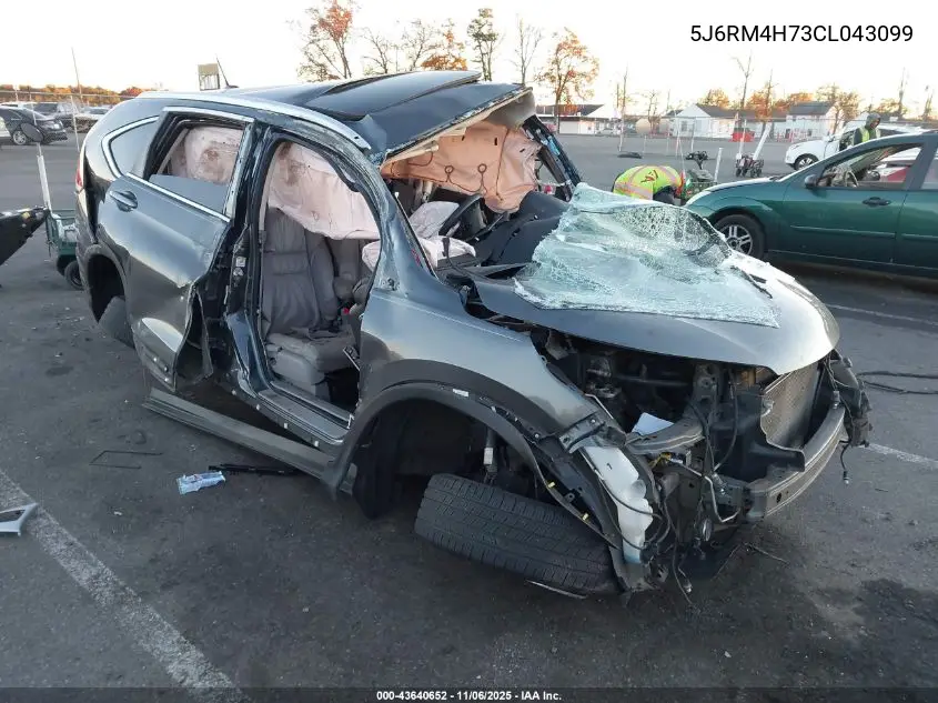 5J6RM4H73CL043099 2012 Honda Cr-V Ex-L