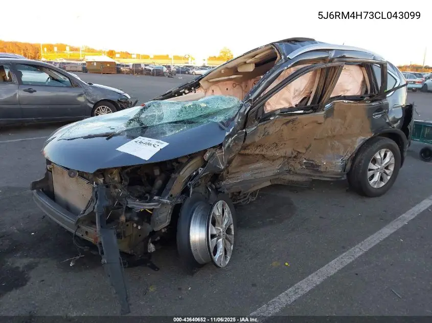 5J6RM4H73CL043099 2012 Honda Cr-V Ex-L