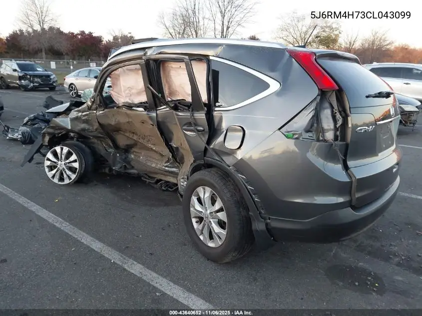 5J6RM4H73CL043099 2012 Honda Cr-V Ex-L