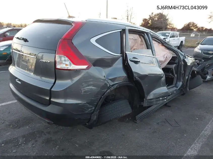 5J6RM4H73CL043099 2012 Honda Cr-V Ex-L