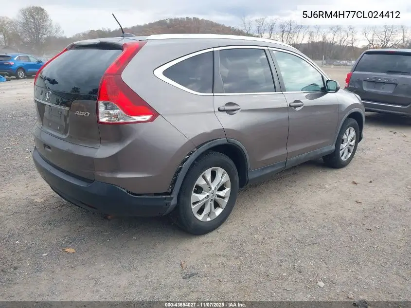 5J6RM4H77CL024412 2012 Honda Cr-V Ex-L