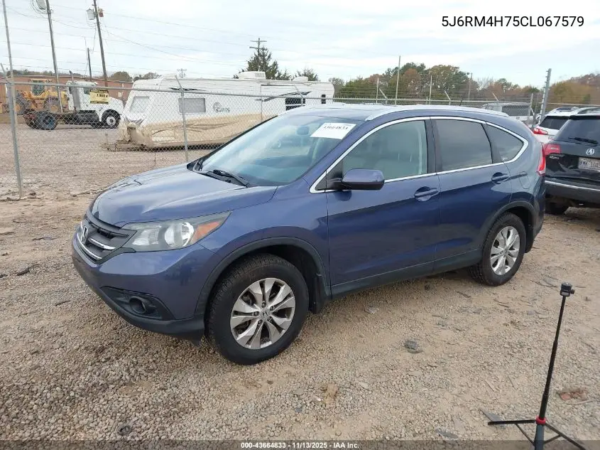 5J6RM4H75CL067579 2012 Honda Cr-V Ex-L