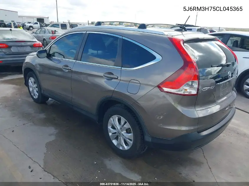 5J6RM3H75CL045365 2012 Honda Cr-V Ex-L