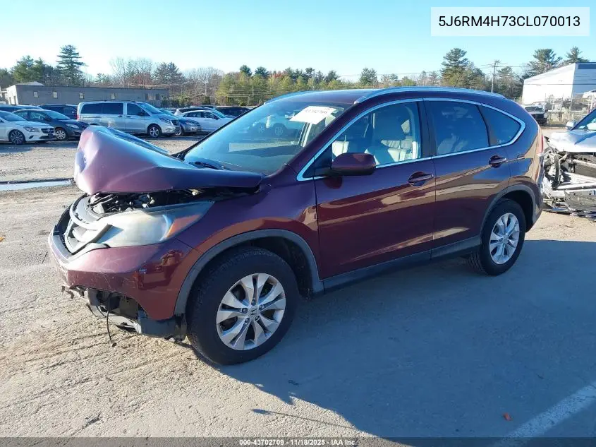 5J6RM4H73CL070013 2012 Honda Cr-V Ex-L