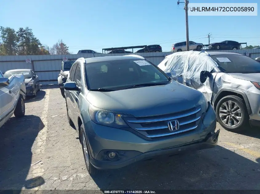 JHLRM4H72CC005890 2012 Honda Cr-V Ex-L