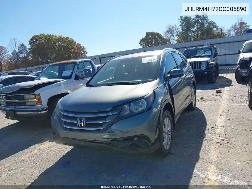 JHLRM4H72CC005890 2012 Honda Cr-V Ex-L