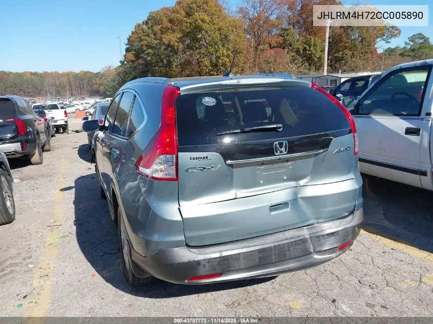 JHLRM4H72CC005890 2012 Honda Cr-V Ex-L