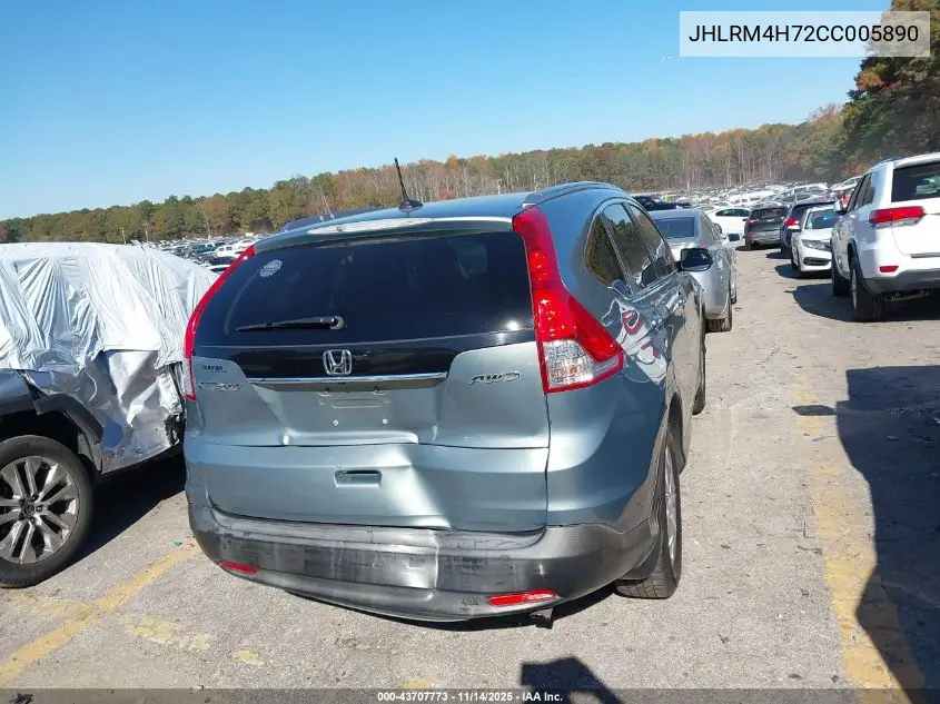 JHLRM4H72CC005890 2012 Honda Cr-V Ex-L