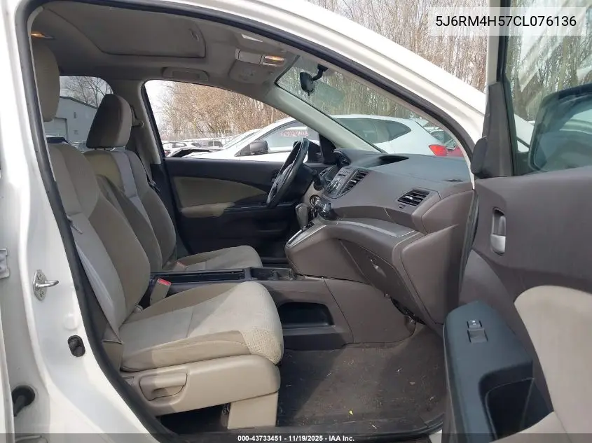 5J6RM4H57CL076136 2012 Honda Cr-V Ex