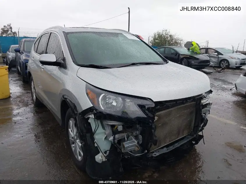 JHLRM3H7XCC008840 2012 Honda Cr-V Ex-L