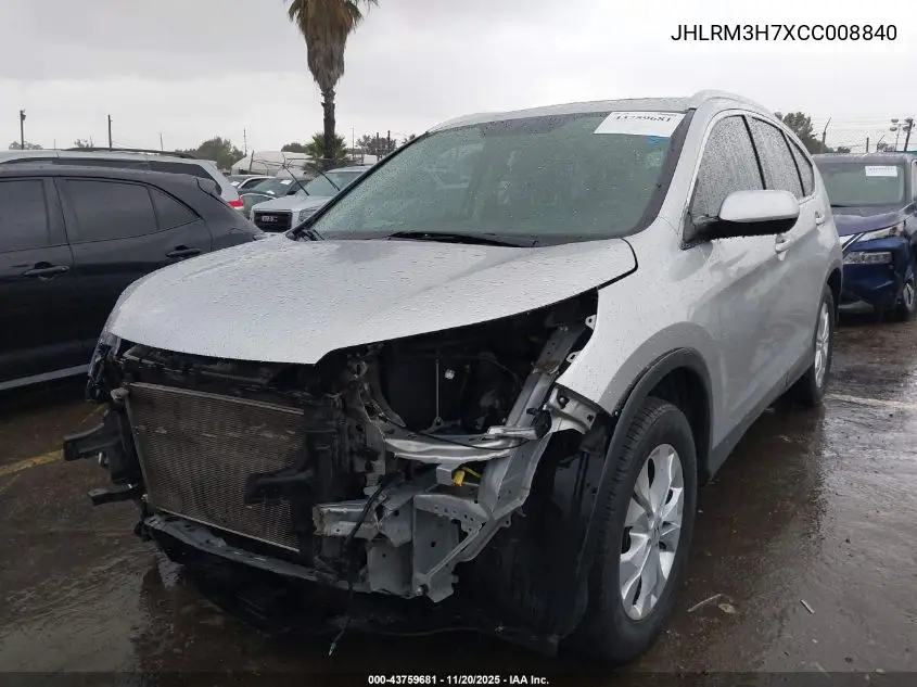 JHLRM3H7XCC008840 2012 Honda Cr-V Ex-L