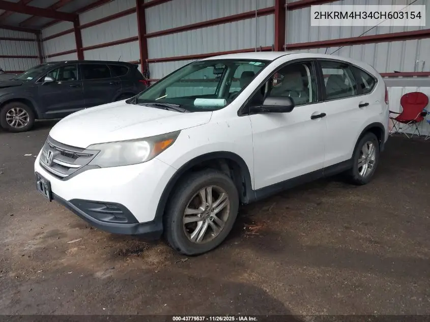 2HKRM4H34CH603154 2012 Honda Cr-V Lx