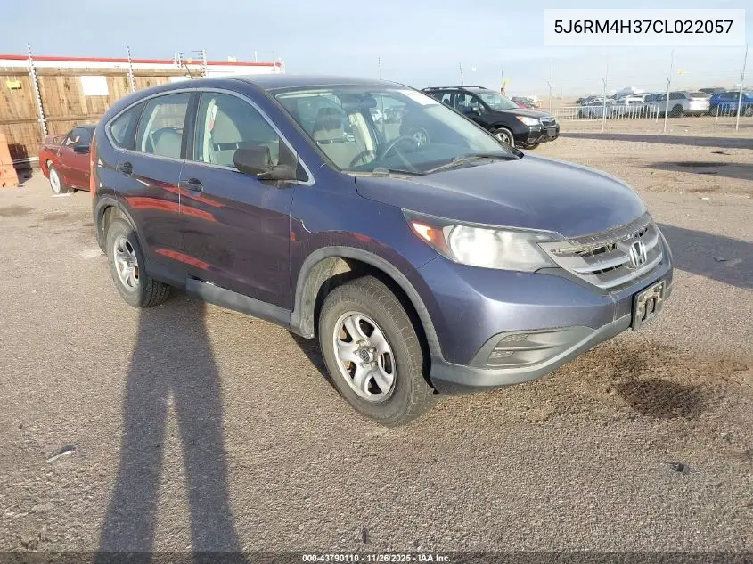 5J6RM4H37CL022057 2012 Honda Cr-V Lx