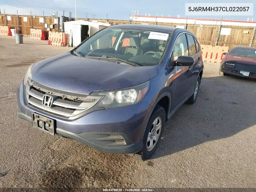 5J6RM4H37CL022057 2012 Honda Cr-V Lx