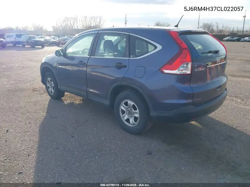 5J6RM4H37CL022057 2012 Honda Cr-V Lx