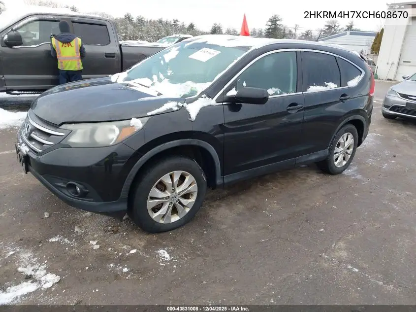 2HKRM4H7XCH608670 2012 Honda Cr-V Ex-L