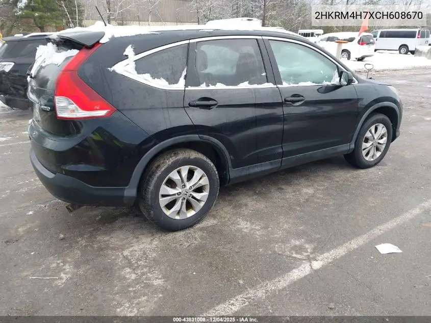 2HKRM4H7XCH608670 2012 Honda Cr-V Ex-L