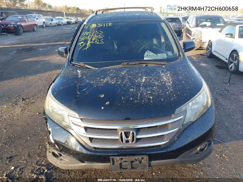 2HKRM4H72CH600658 2012 Honda Cr-V Ex-L