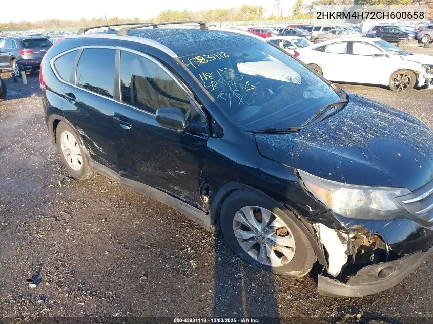 2HKRM4H72CH600658 2012 Honda Cr-V Ex-L