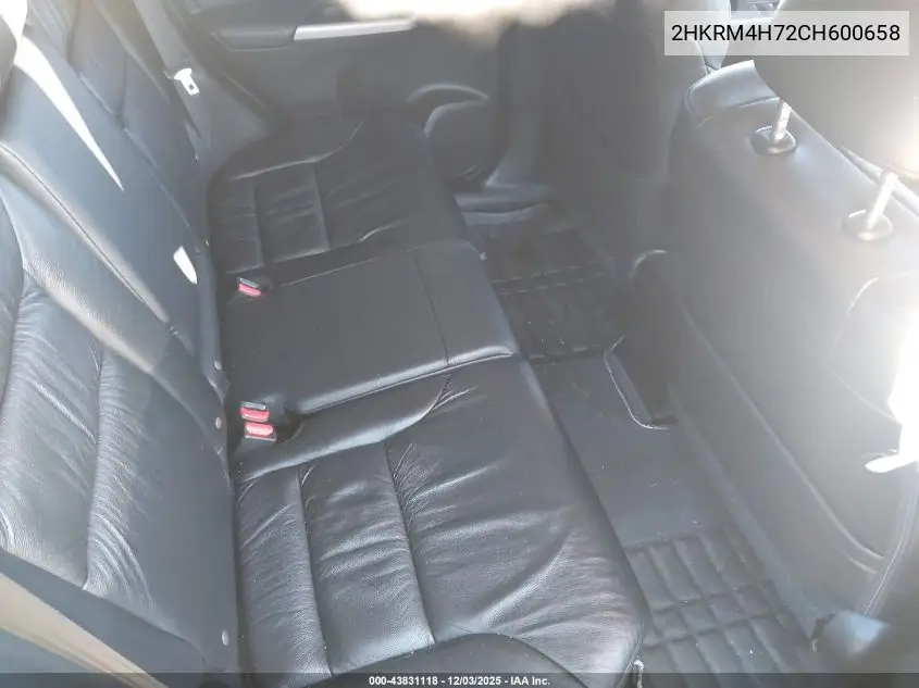 2HKRM4H72CH600658 2012 Honda Cr-V Ex-L