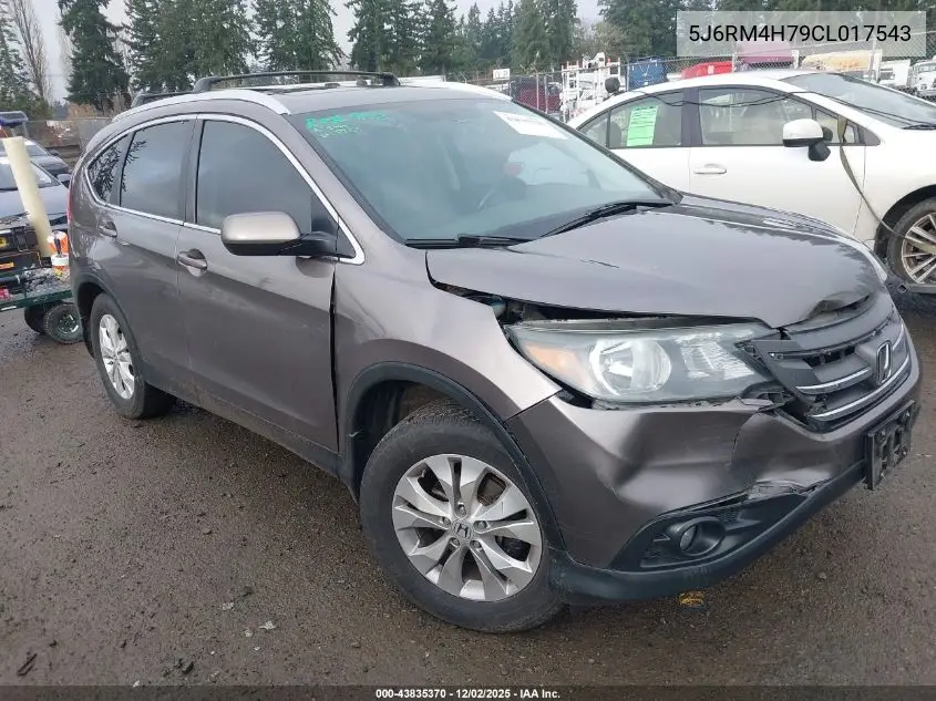 5J6RM4H79CL017543 2012 Honda Cr-V Ex-L