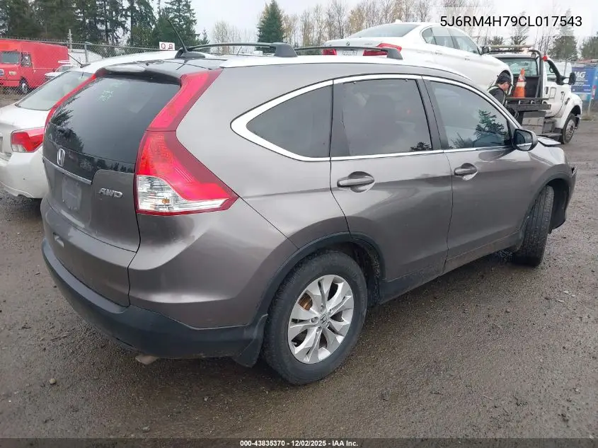5J6RM4H79CL017543 2012 Honda Cr-V Ex-L