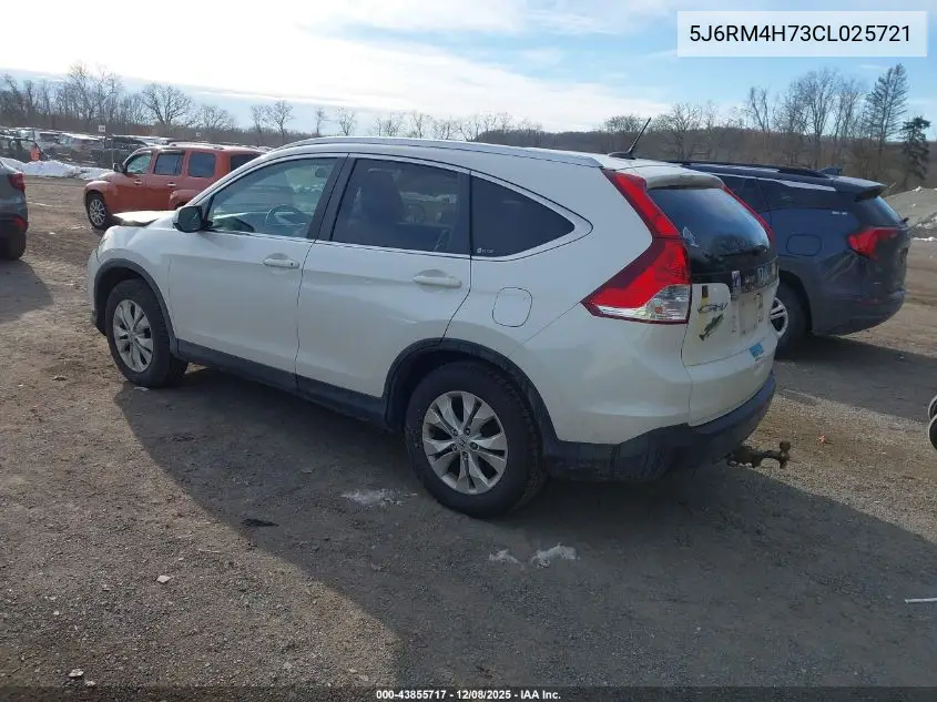 5J6RM4H73CL025721 2012 Honda Cr-V Ex-L