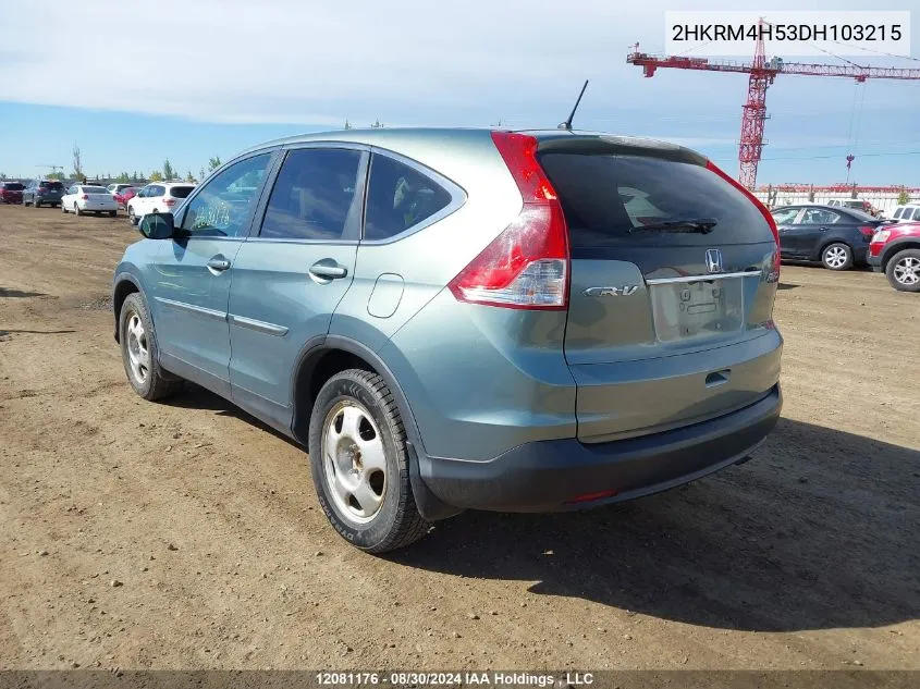 2013 Honda Cr-V VIN: 2HKRM4H53DH103215 Lot: 12081176