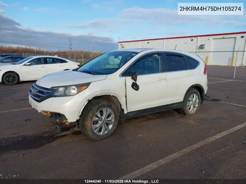 2HKRM4H75DH105274 2013 Honda Cr-V Ex-L