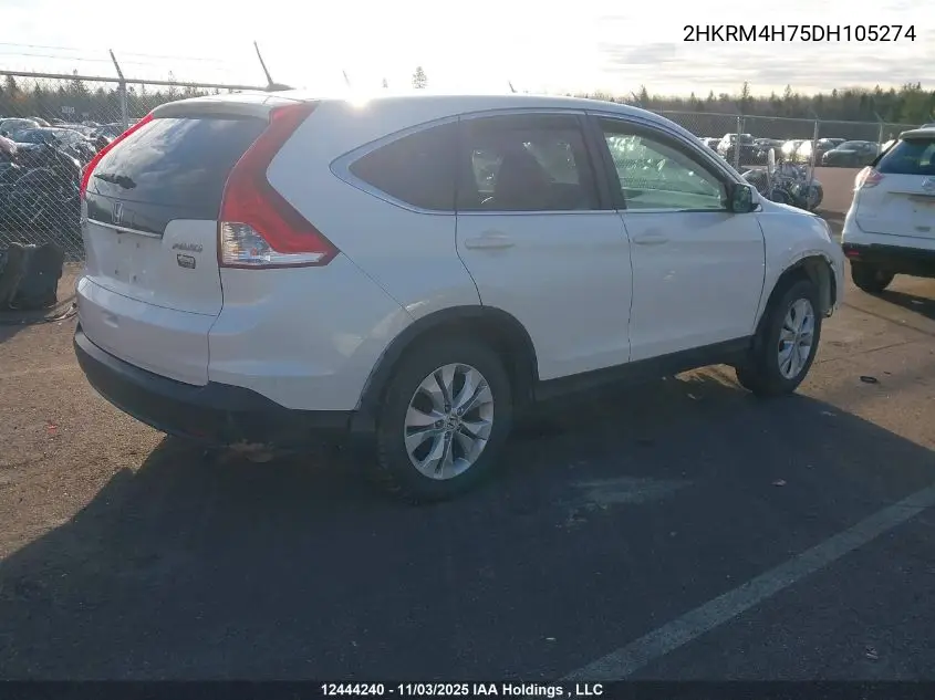 2HKRM4H75DH105274 2013 Honda Cr-V Ex-L