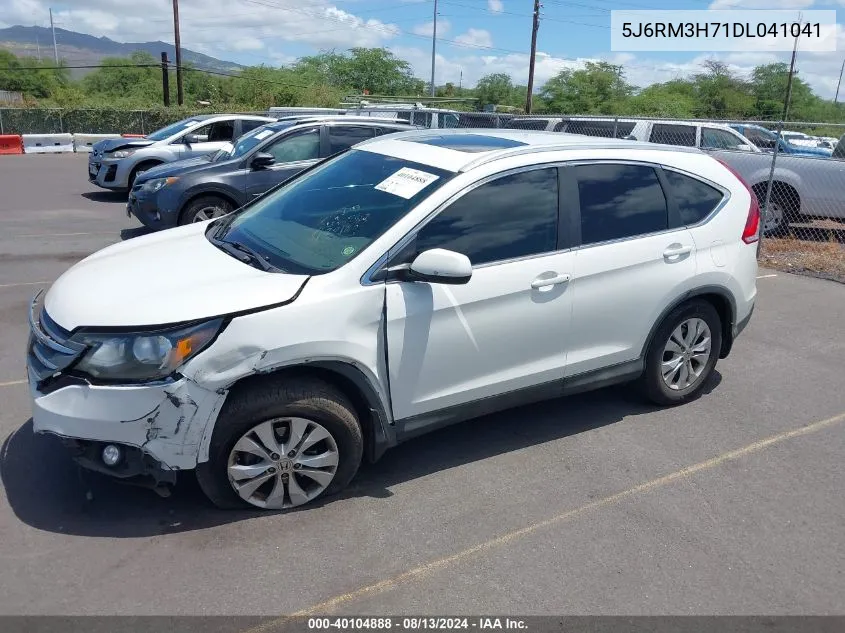 2013 Honda Cr-V Ex-L VIN: 5J6RM3H71DL041041 Lot: 40104888