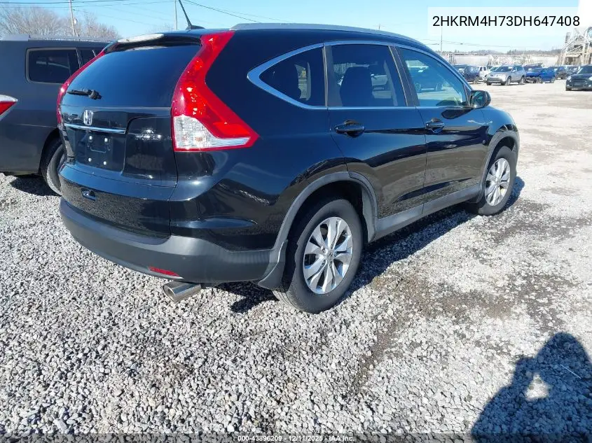2HKRM4H73DH647408 2013 Honda Cr-V Ex-L