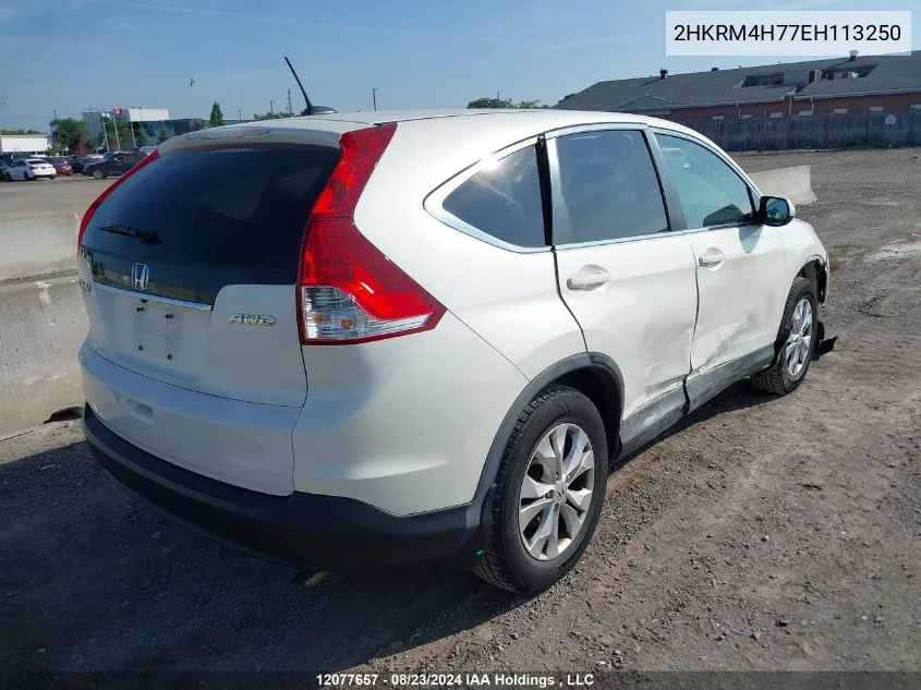 2014 Honda Cr-V Exl VIN: 2HKRM4H77EH113250 Lot: 12077657