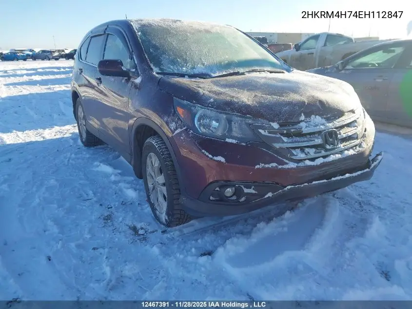 2HKRM4H74EH112847 2014 Honda Cr-V Ex-L