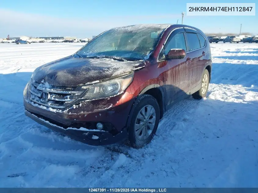 2HKRM4H74EH112847 2014 Honda Cr-V Ex-L