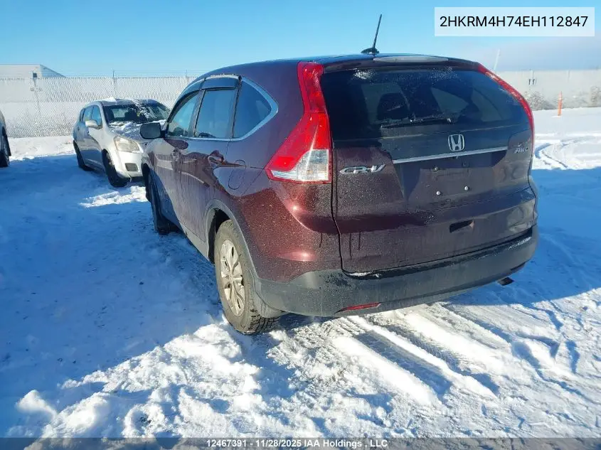 2HKRM4H74EH112847 2014 Honda Cr-V Ex-L