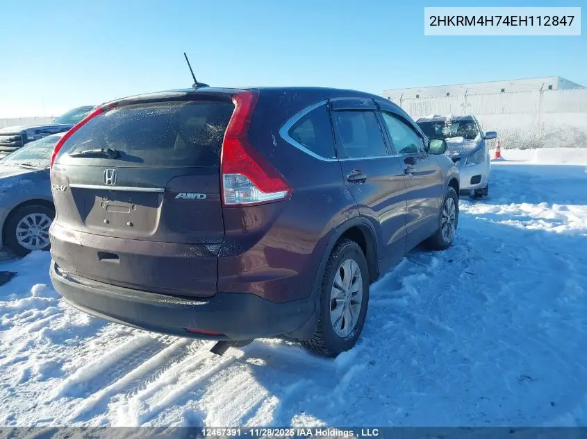 2HKRM4H74EH112847 2014 Honda Cr-V Ex-L